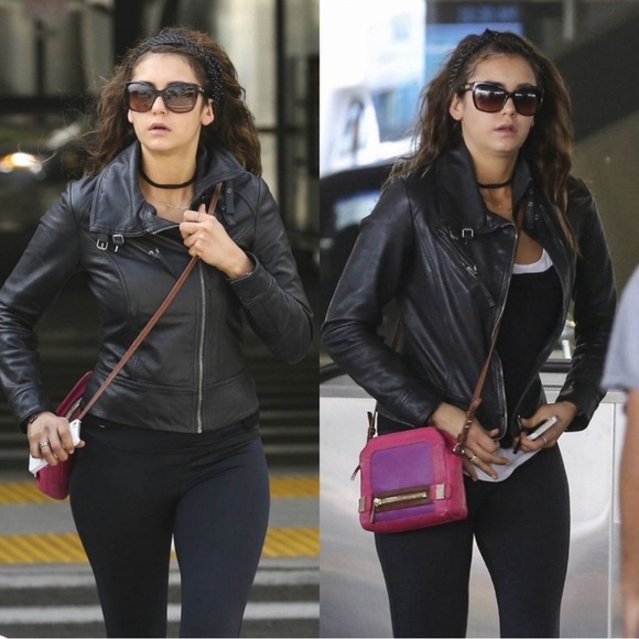 ALL SAINTS Belvedere Leather Classic Biker Zip Jacket in Black Sz 4 FITS LIKE 2 - Picture 8 of 8